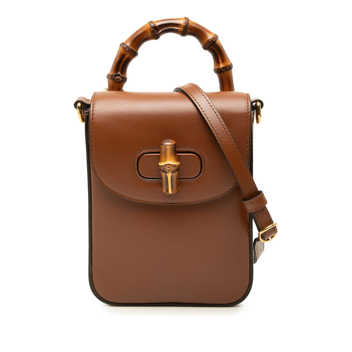 Gucci Mini Calfskin Bamboo Top Handle Bag