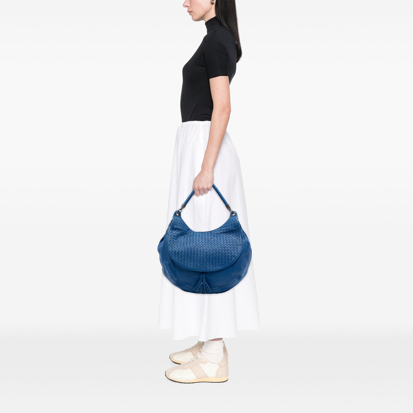 Bottega Veneta Large Washed Cervo Intrecciato Hobo