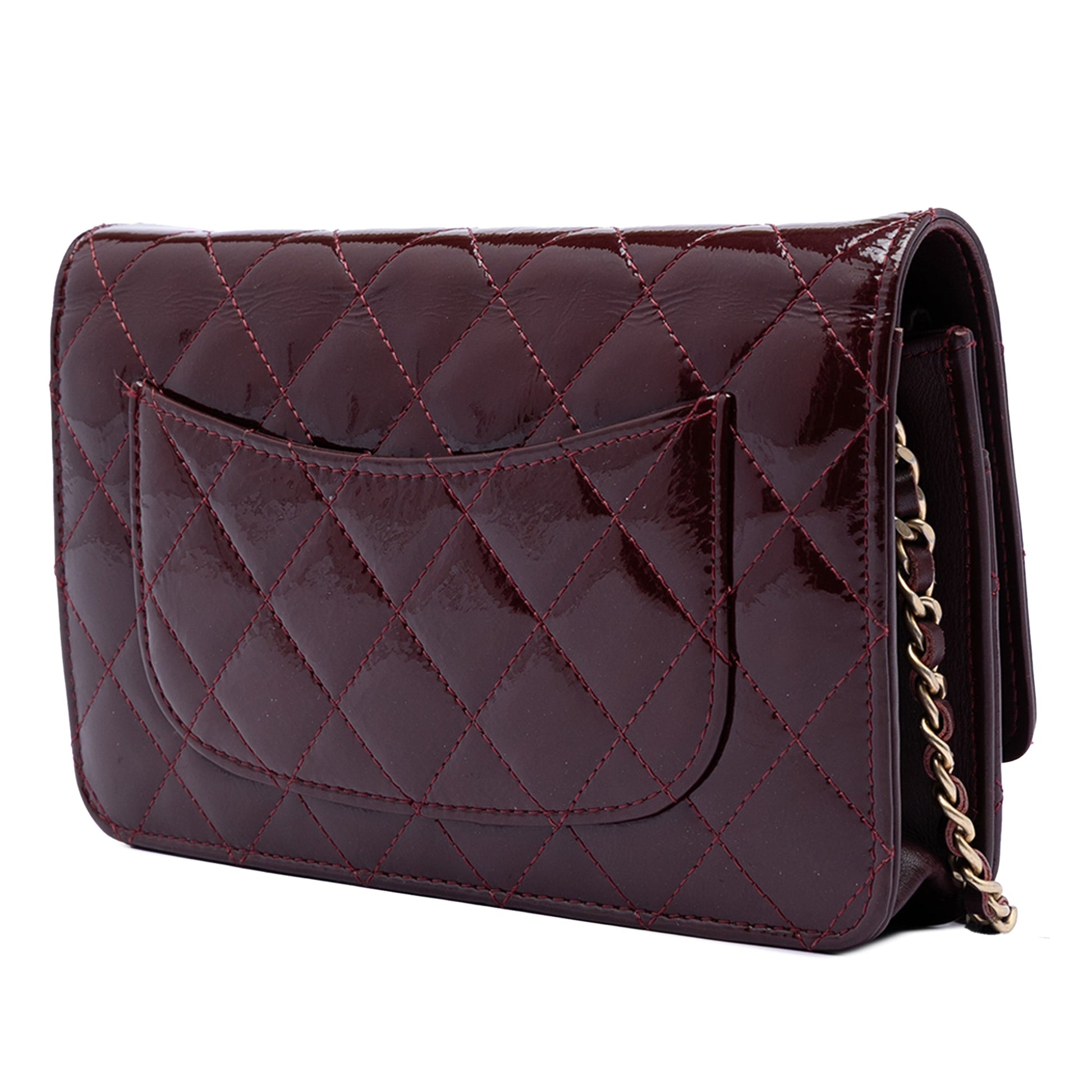 Chanel Quilted Patent Reissue 2.55 Wallet On Chain