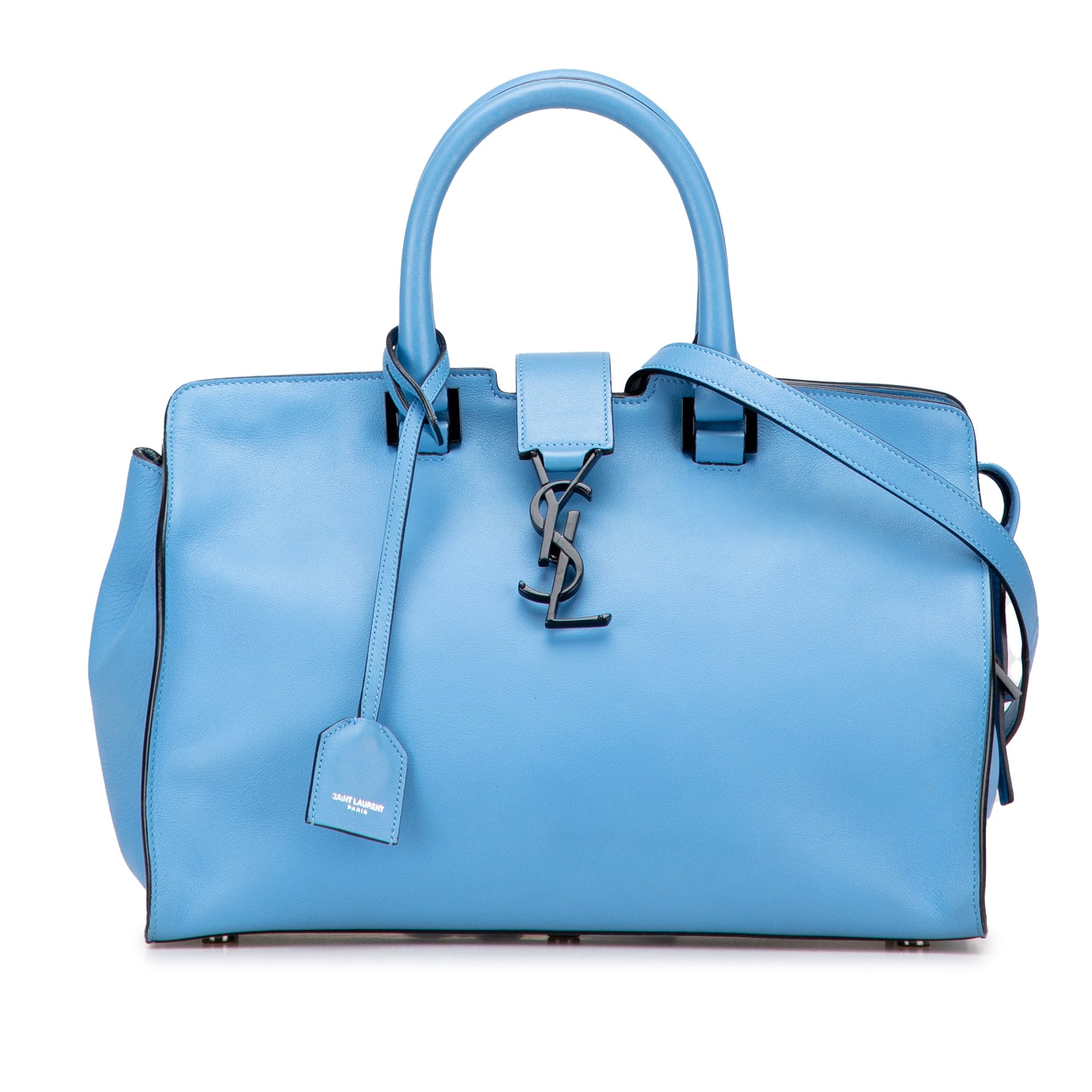 Saint Laurent Small Leather Monogram Cabas Satchel