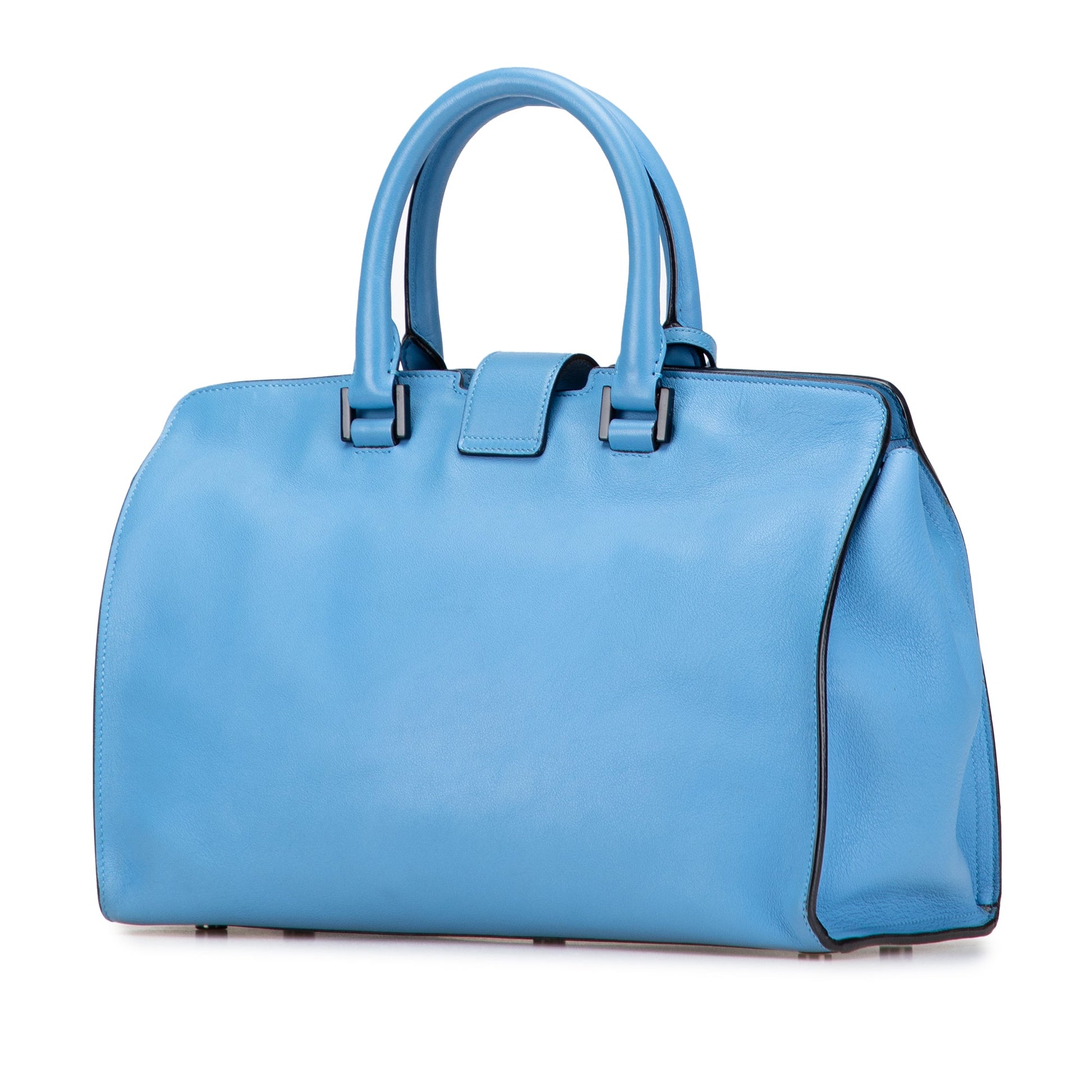 Saint Laurent Small Leather Monogram Cabas Satchel