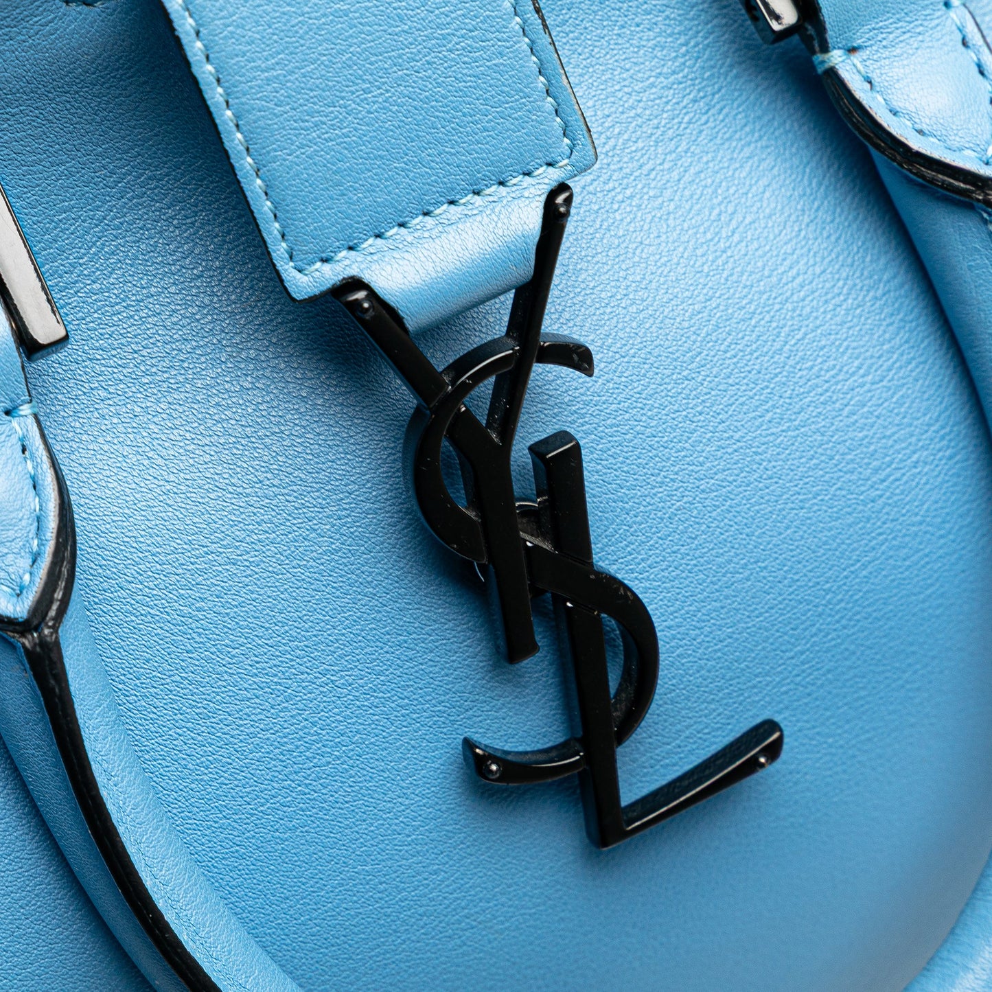 Saint Laurent Small Leather Monogram Cabas Satchel