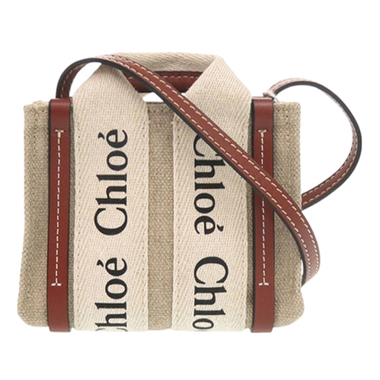Chloé Nano Canvas Woody Satchel
