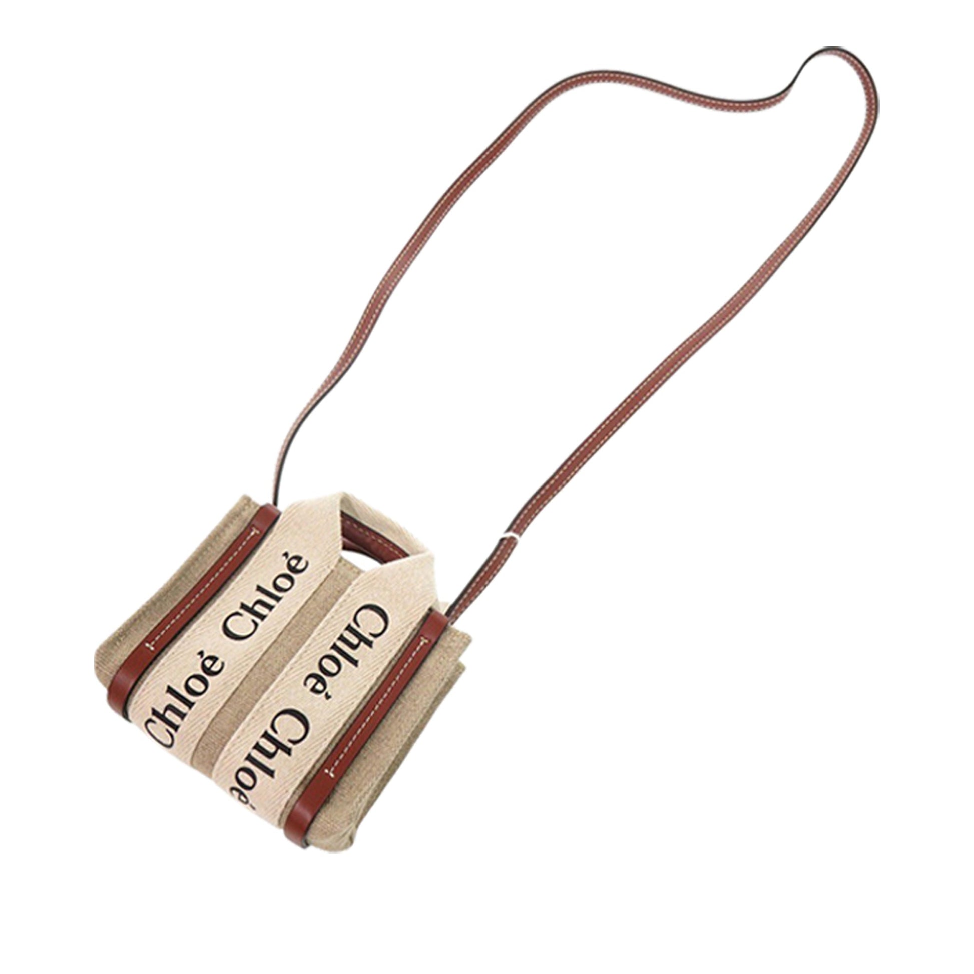 Chloé Nano Canvas Woody Satchel