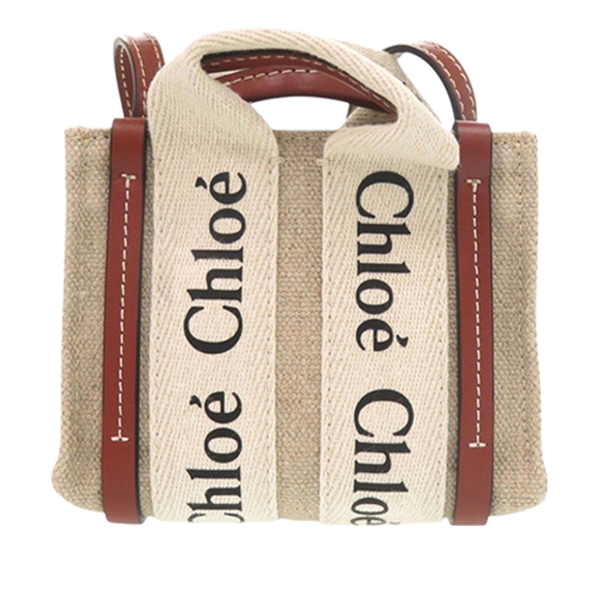 Chloé Nano Canvas Woody Satchel