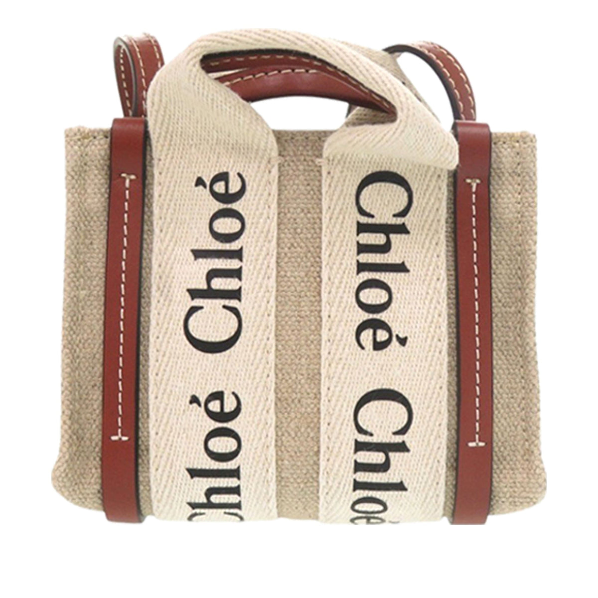 Chloé Nano Canvas Woody Satchel