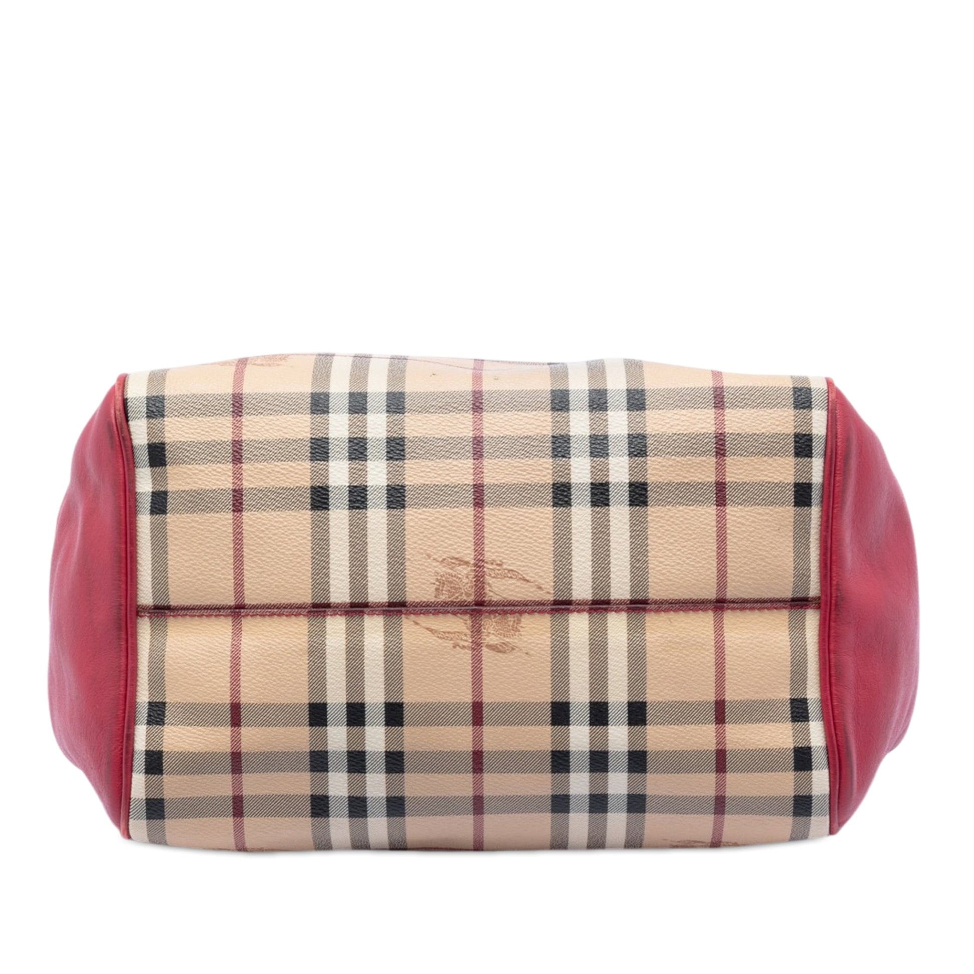 Burberry Small Haymarket Check Coated Canvas and Leather Canterbury Tote