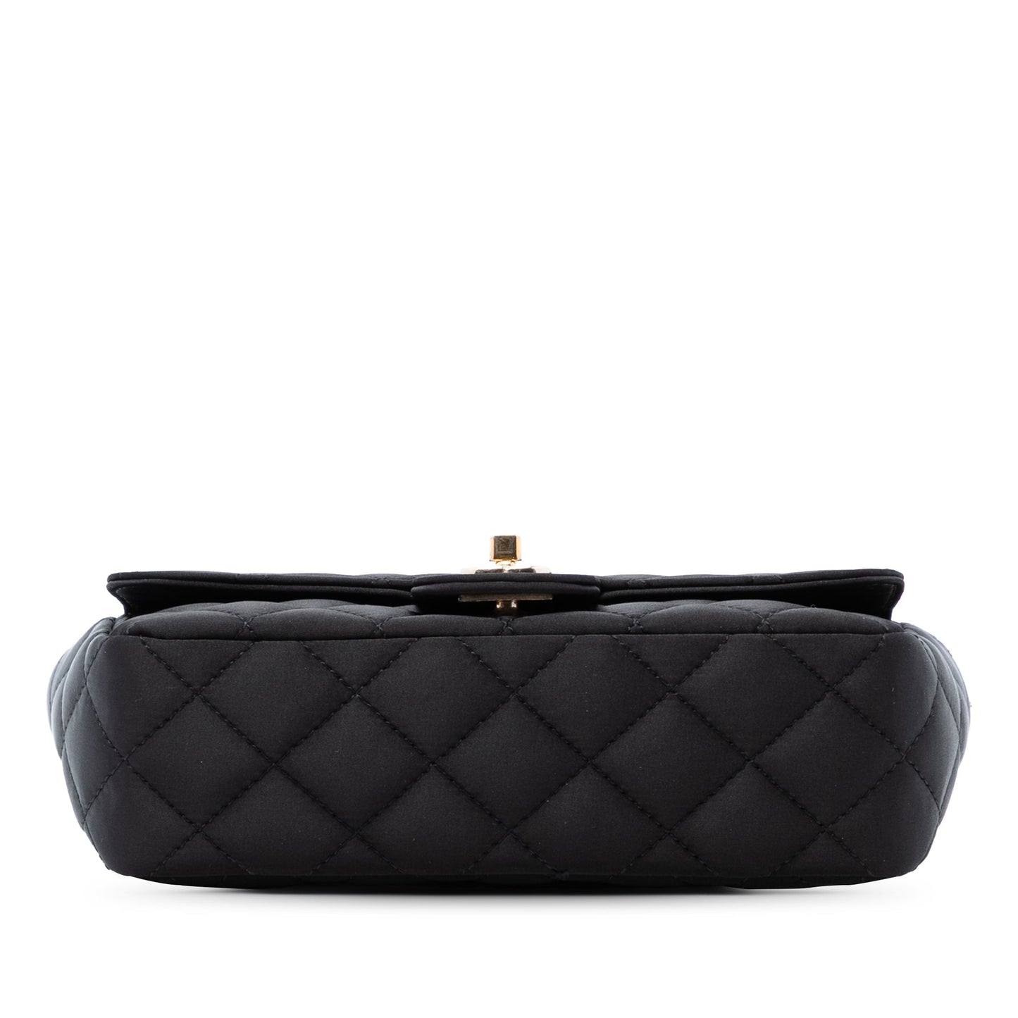 Mini Rectangular Quilted Satin Single Flap