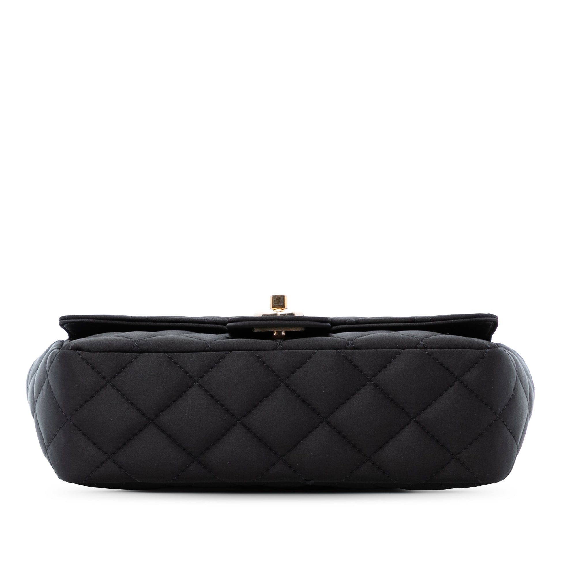Mini Rectangular Quilted Satin Single Flap