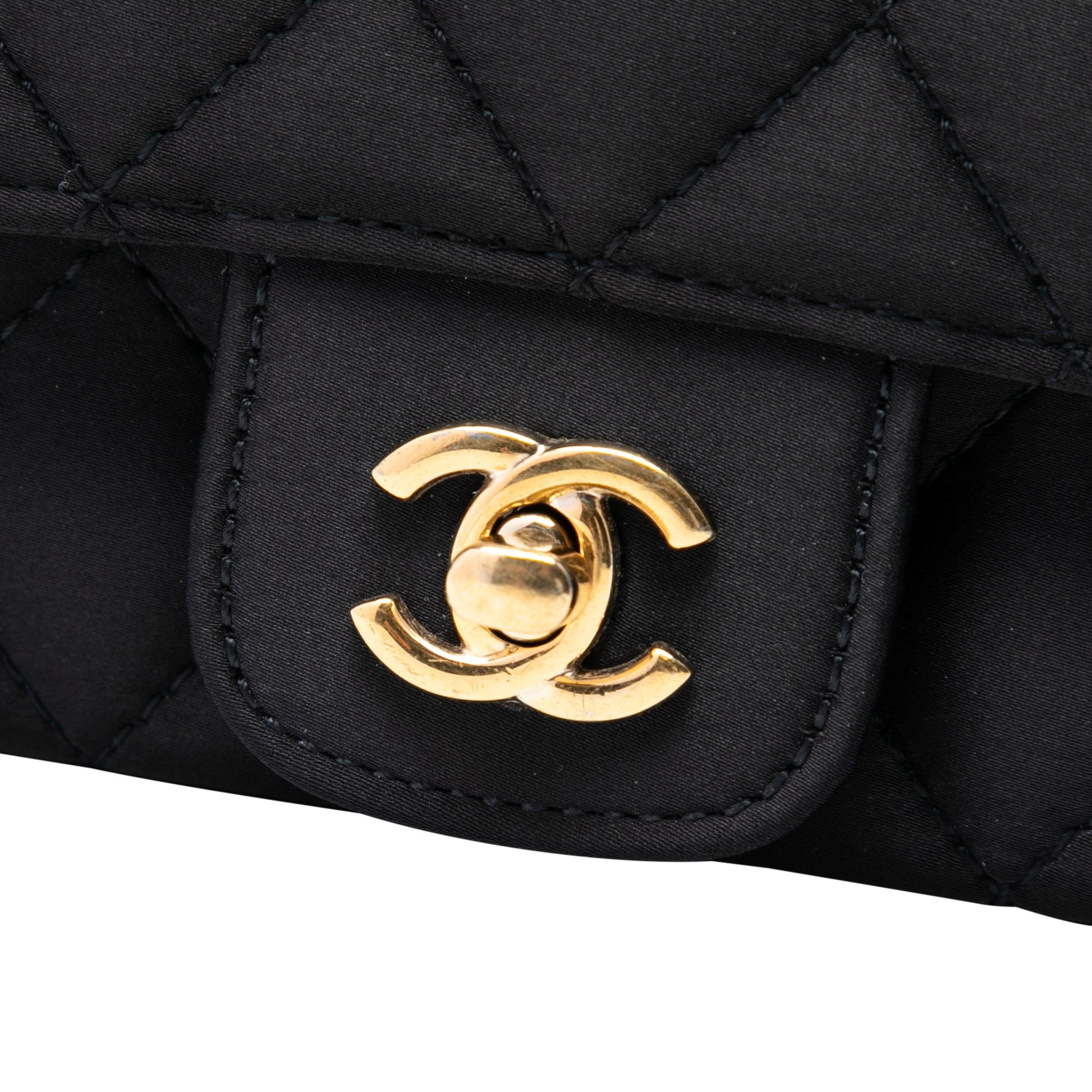 Mini Rectangular Quilted Satin Single Flap