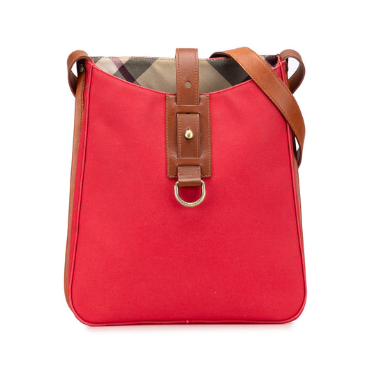 Burberry Supernova Check Trimmed Canvas Crossbody
