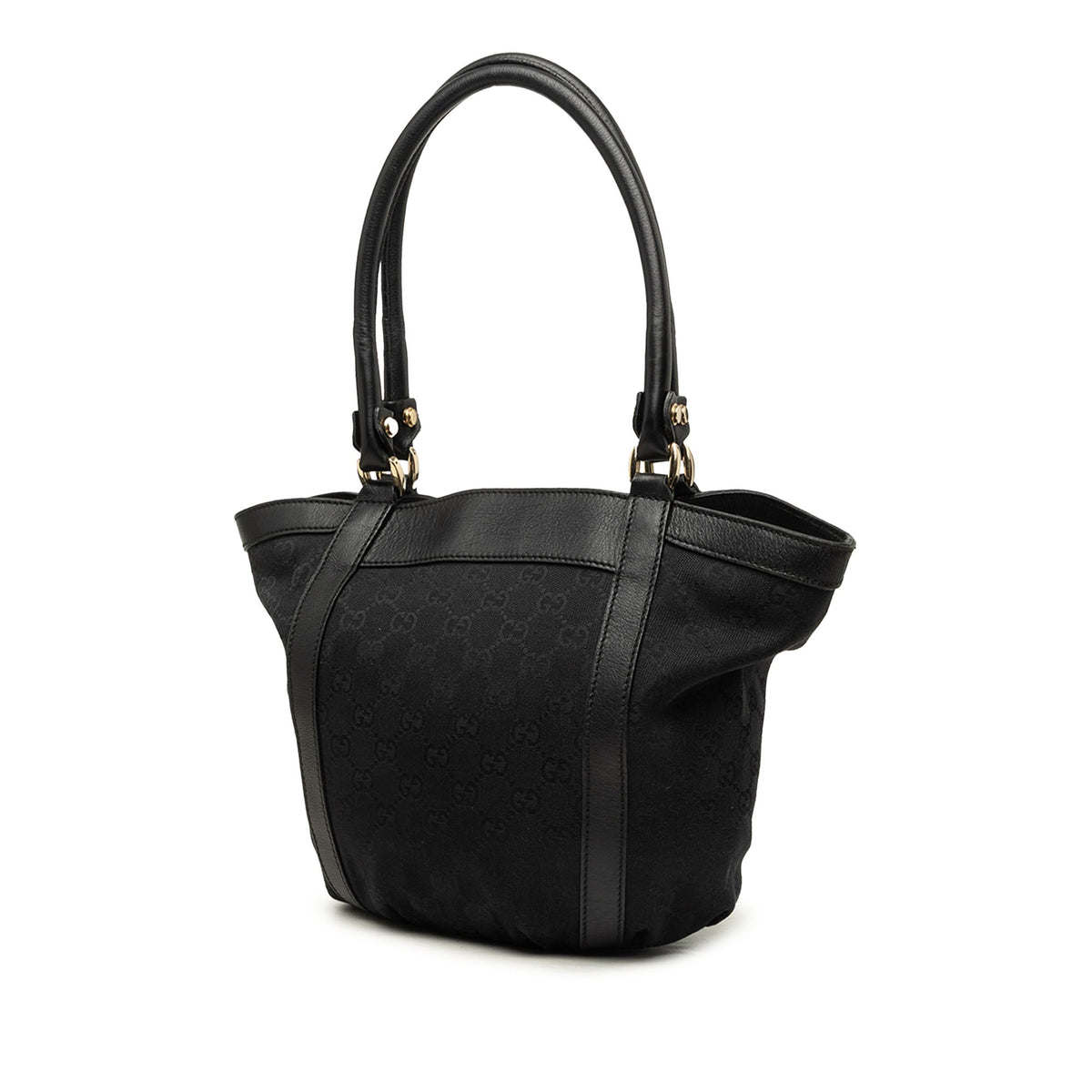 Gucci GG Canvas Abbey D Ring Handbag — Black