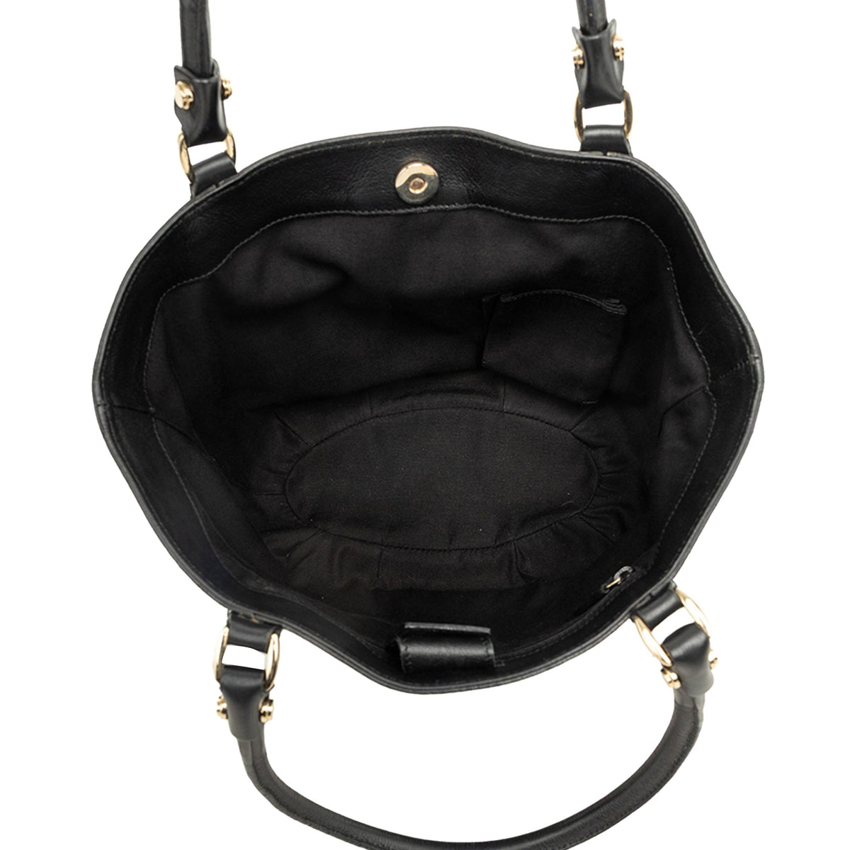 Gucci GG Canvas Abbey D Ring Handbag — Black