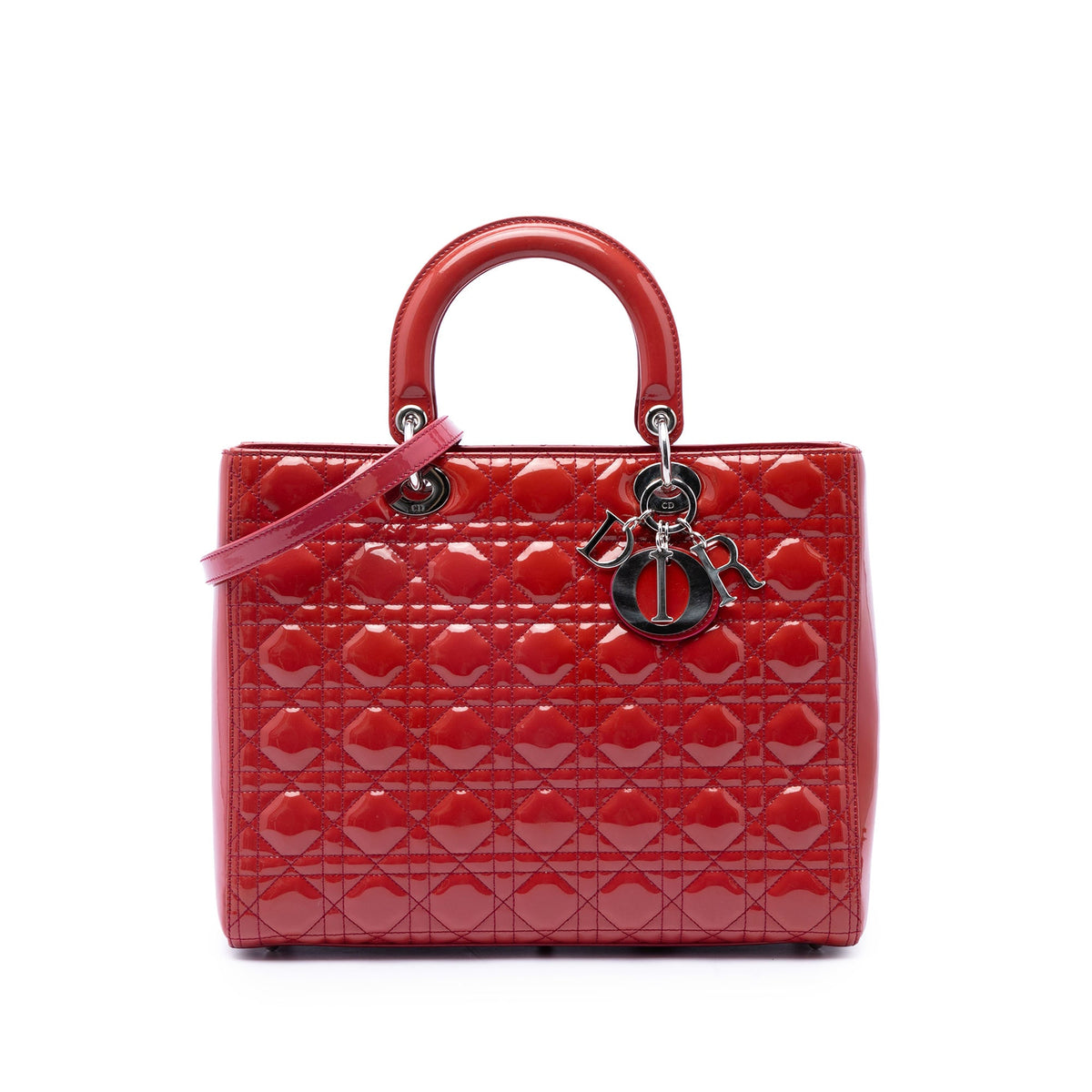 Dior Large Patent Cannage Lady Dior