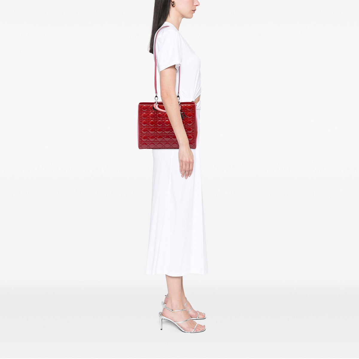 Dior Large Patent Cannage Lady Dior