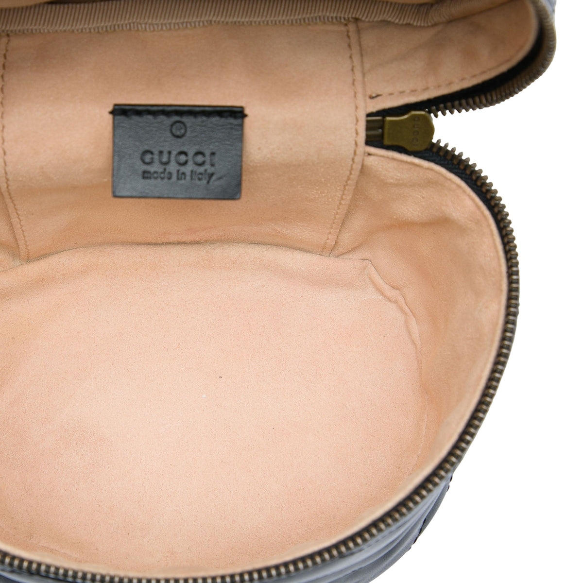 Gucci Mini GG Marmont Matelasse Calfskin Round Backpack — Black
