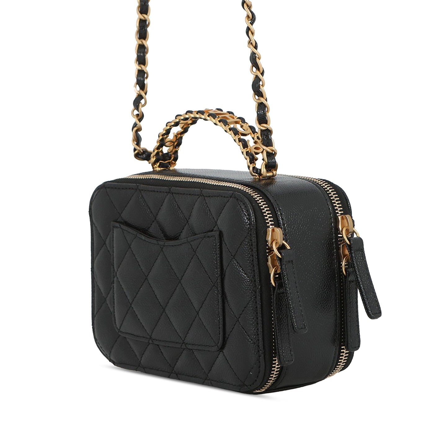 Chanel Mini Quilted Caviar Pick Me Up Vanity Case