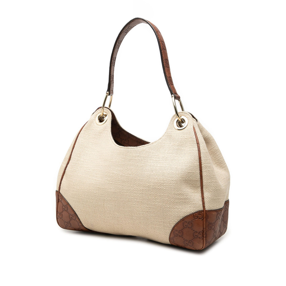 Gucci Guccissima Trimmed Canvas Colbert Shoulder Bag