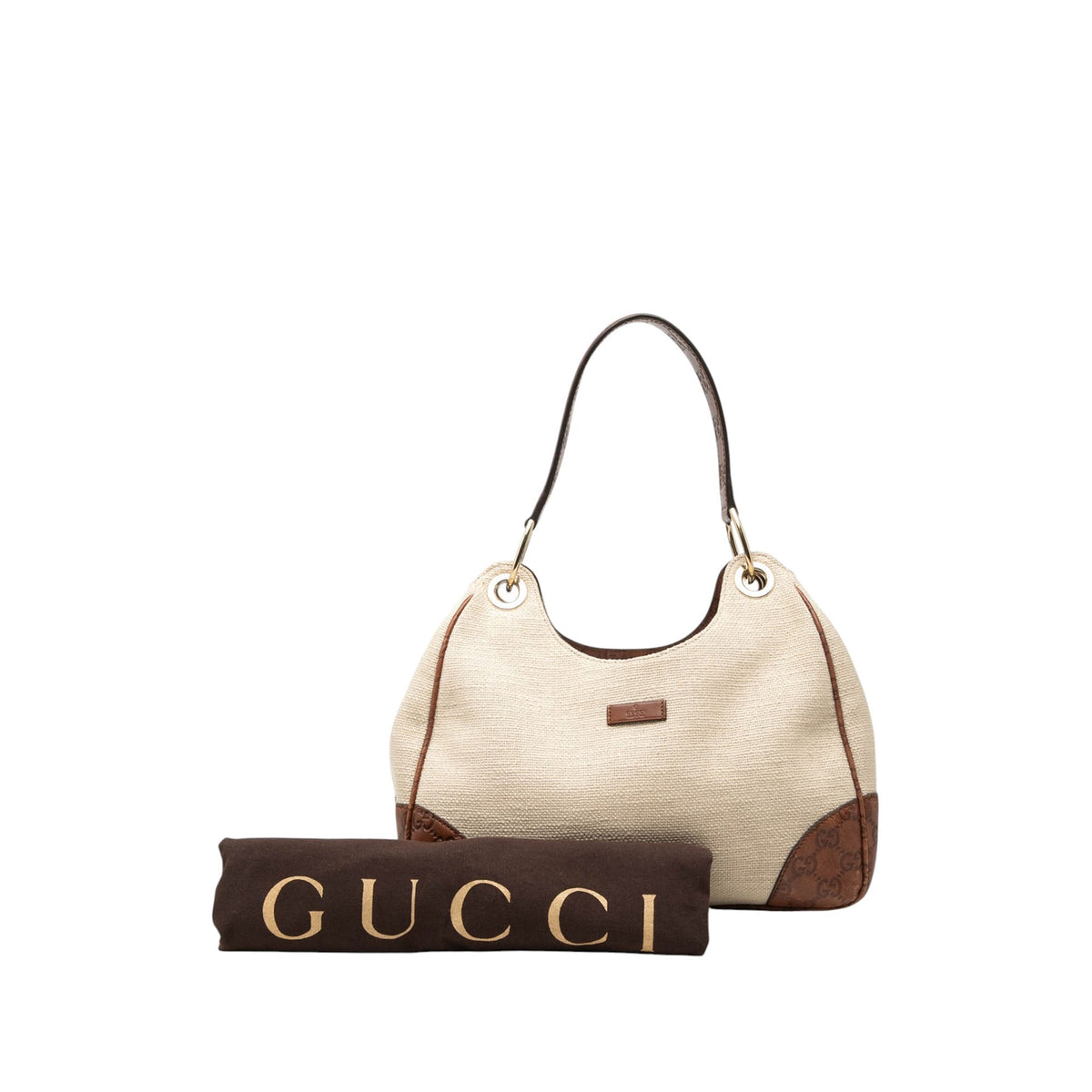 Gucci Guccissima Trimmed Canvas Colbert Shoulder Bag