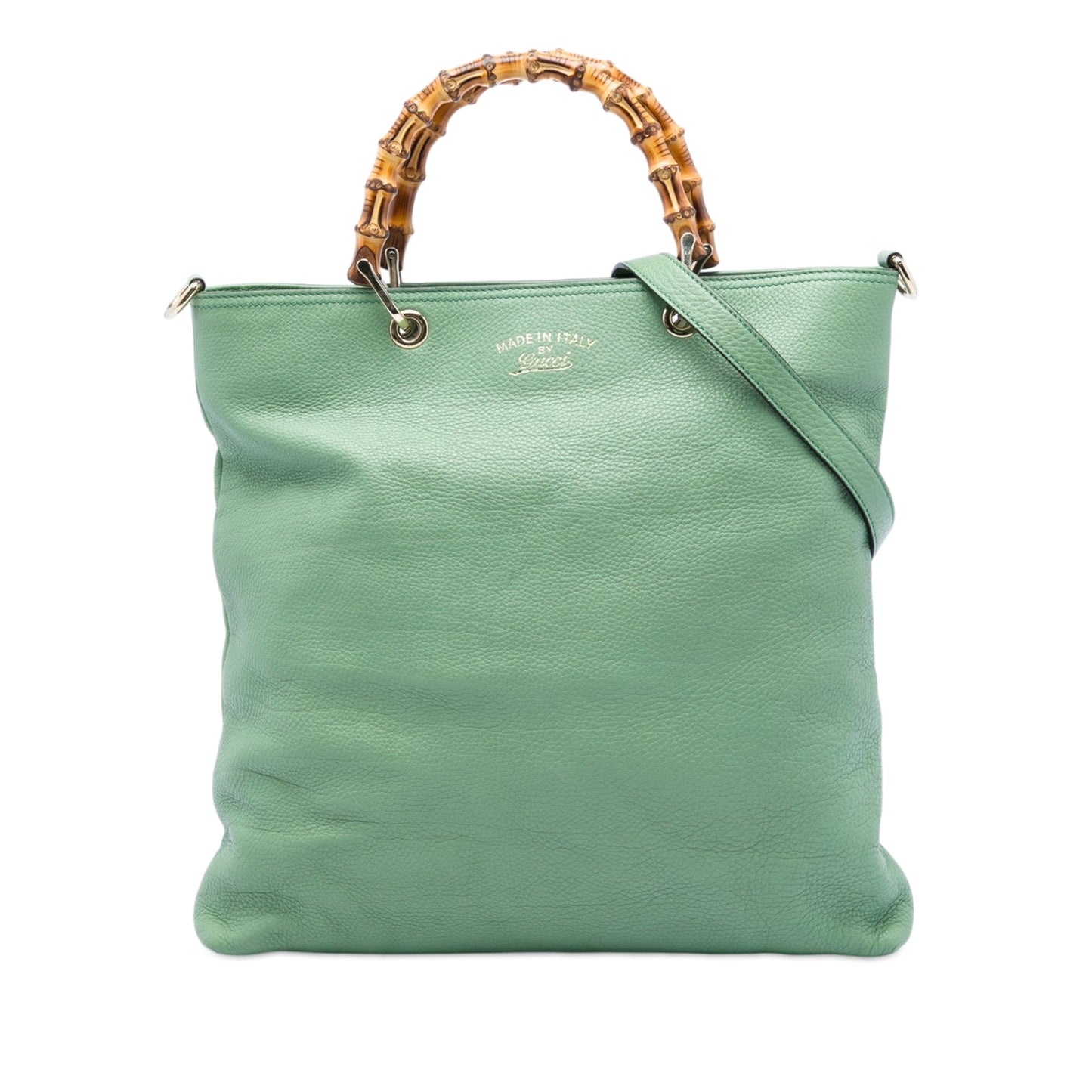 Gucci Tall Calfskin Bamboo Shopper Tote