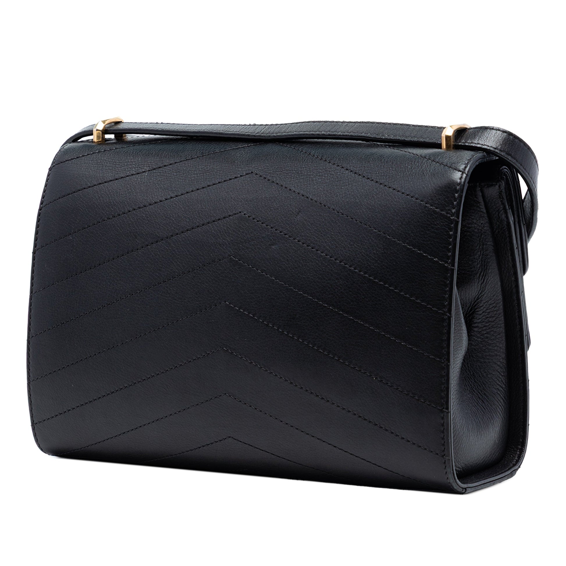 CC Chevron Calfskin Casual Trip Flap