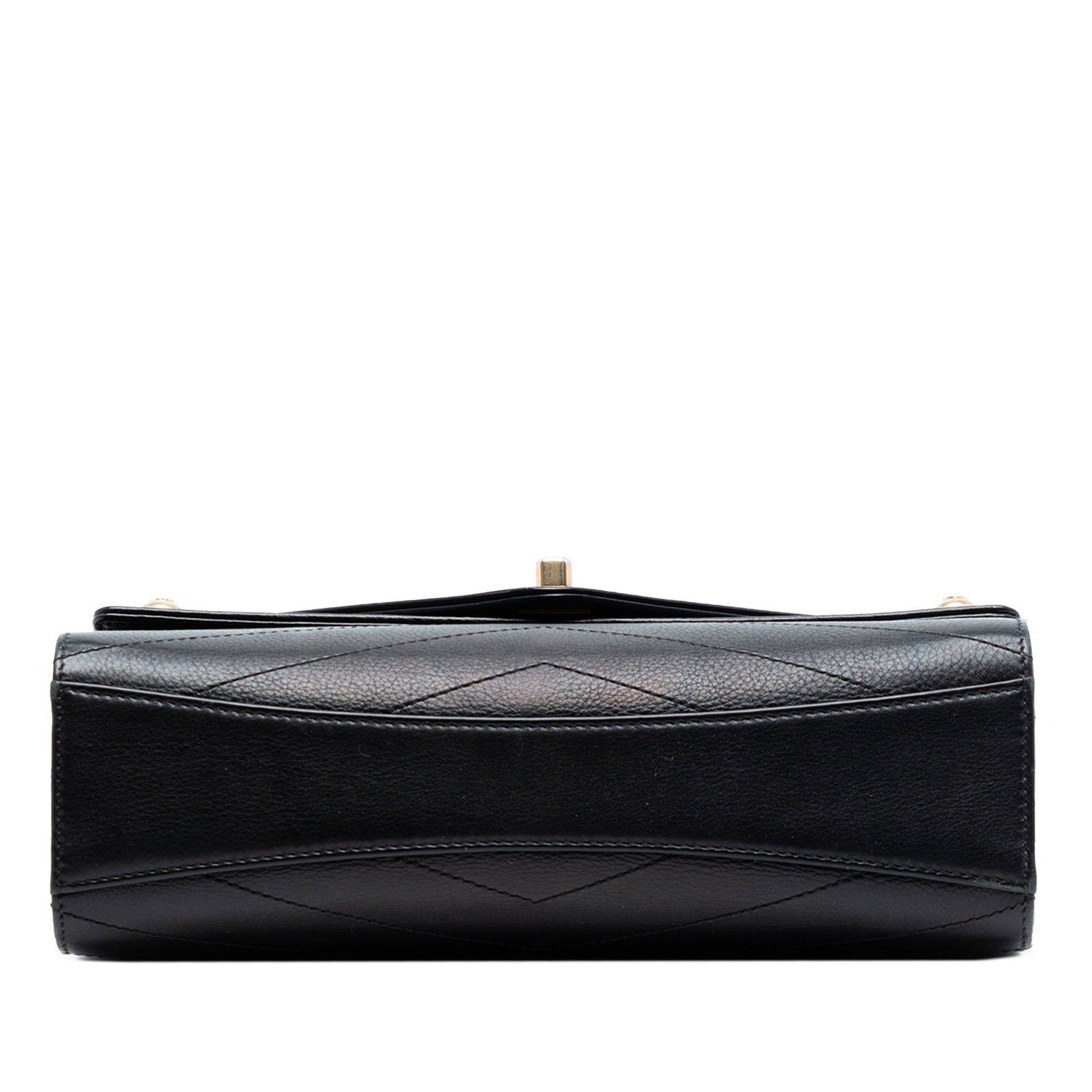 CC Chevron Calfskin Casual Trip Flap