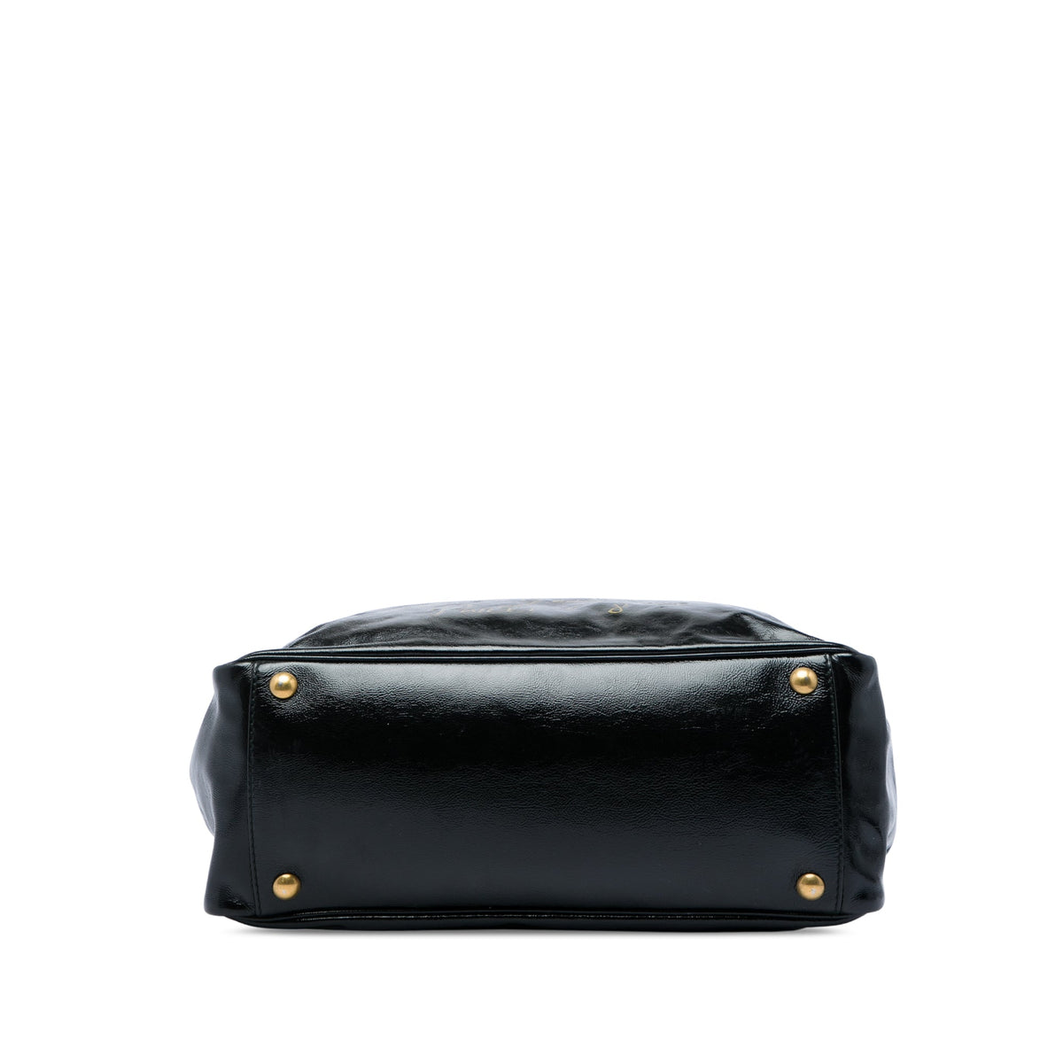 Saint Laurent Large Textured Patent Y Mail Tote