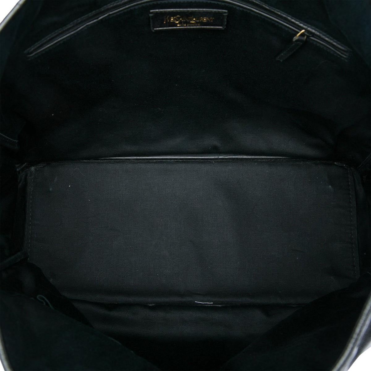 Saint Laurent Large Textured Patent Y Mail Tote