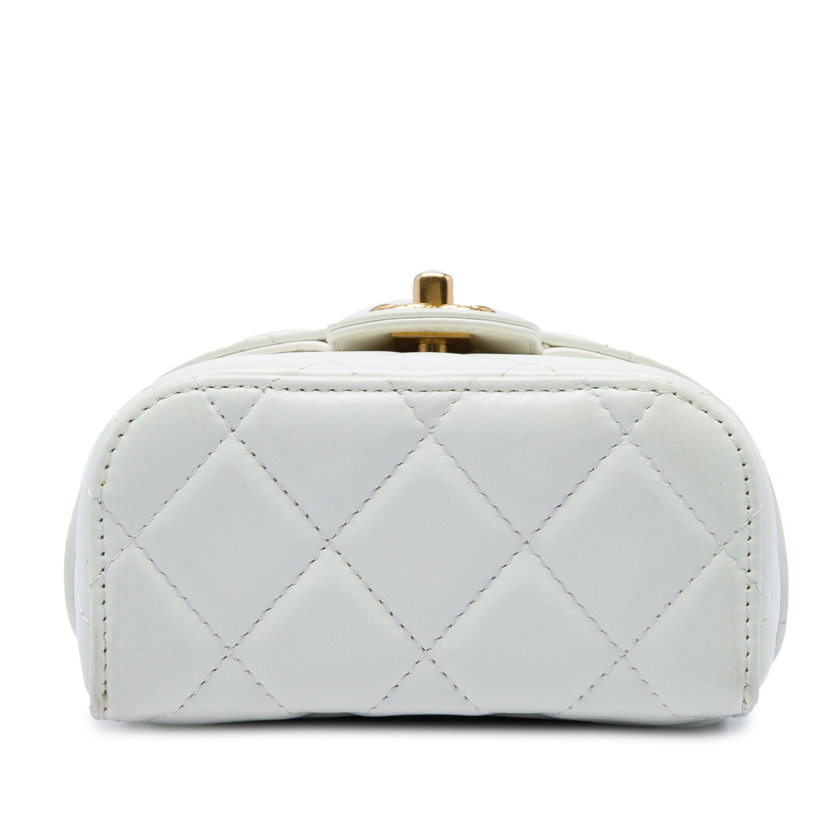 Chanel Mini CC Quilted Lambskin Vanity Top Handle Cosmetic Case