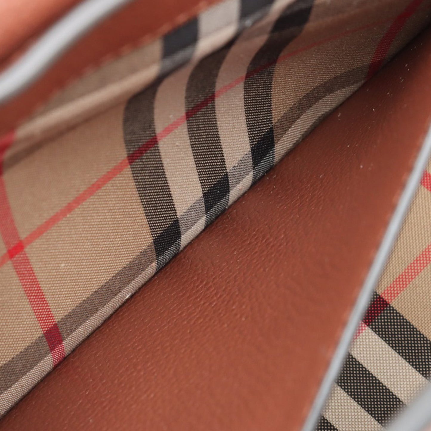 Burberry Leather and House Check Canvas Note Crossbody