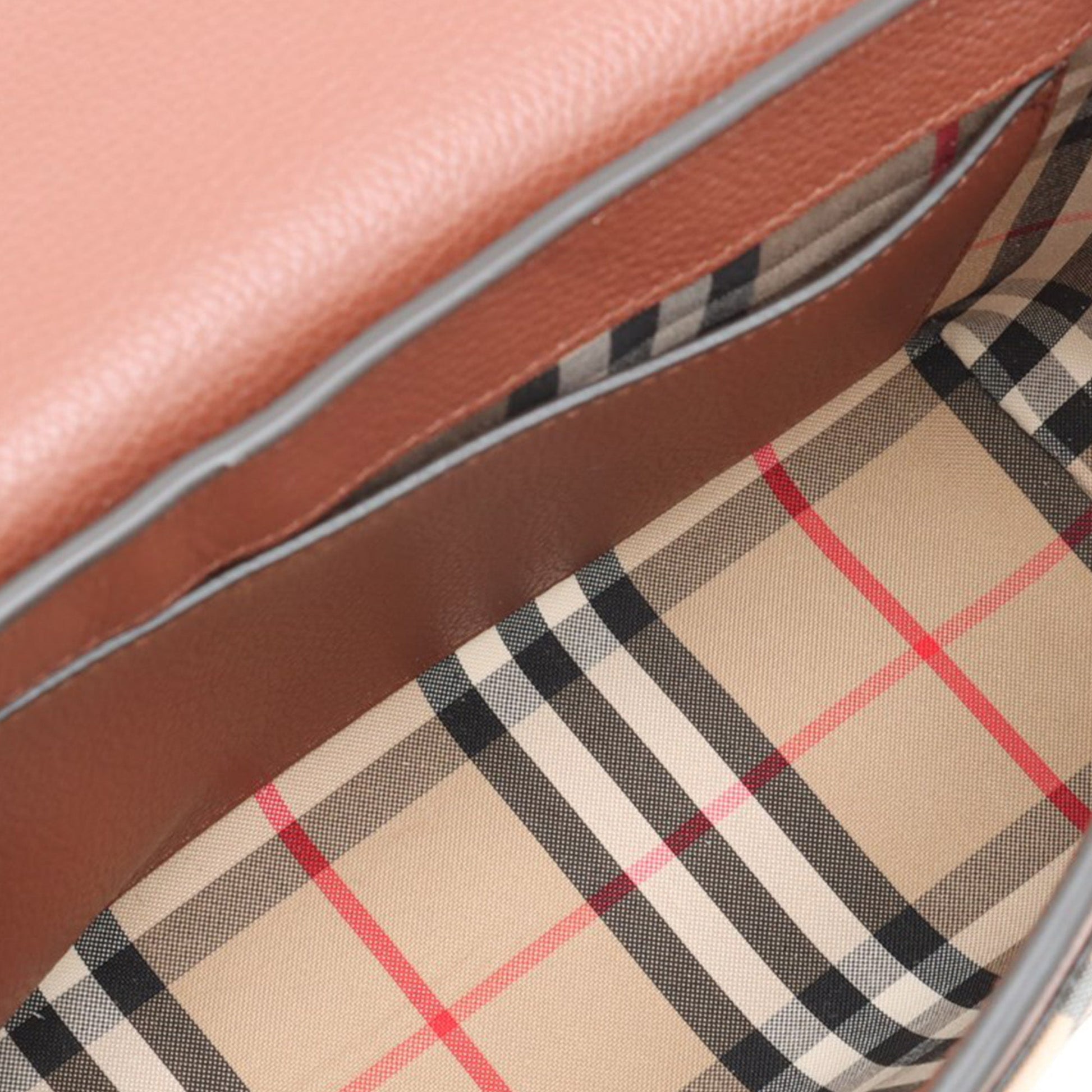 Burberry Leather and House Check Canvas Note Crossbody