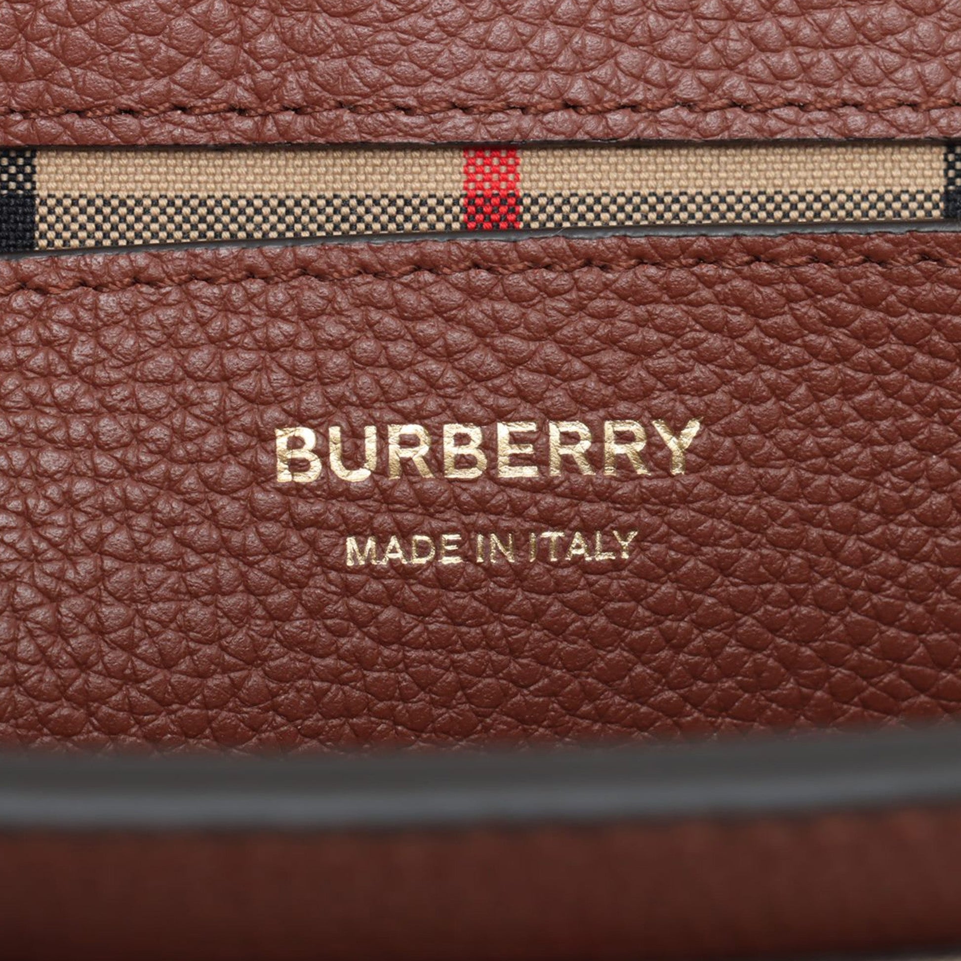 Burberry Leather and House Check Canvas Note Crossbody