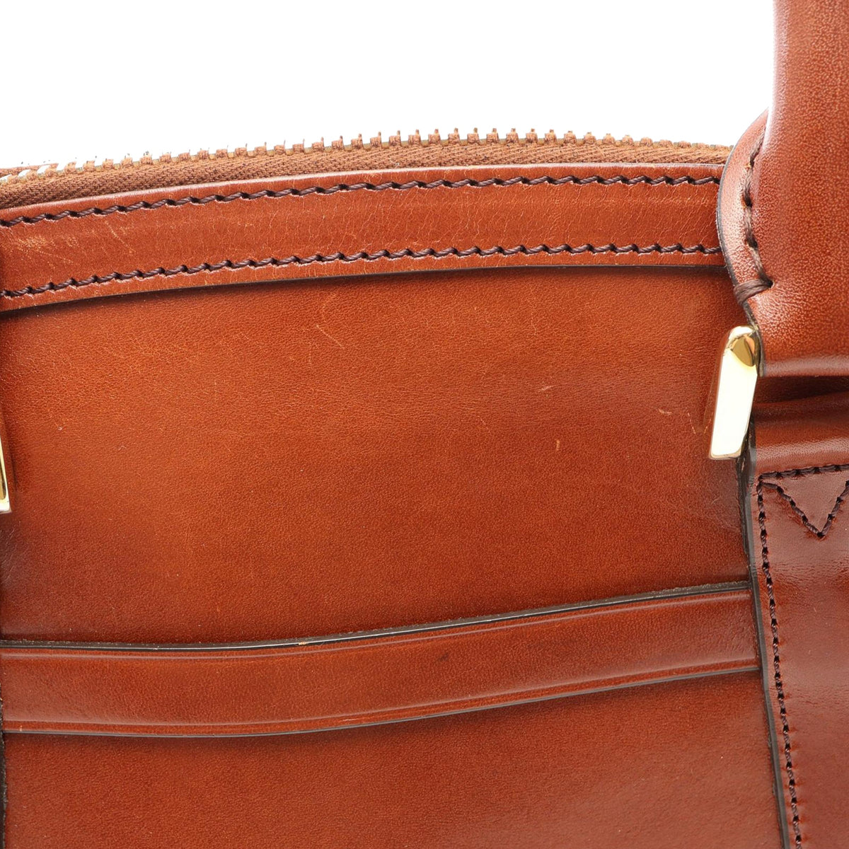 Burberry Small Calfskin Bridle Orchard Satchel — Brown