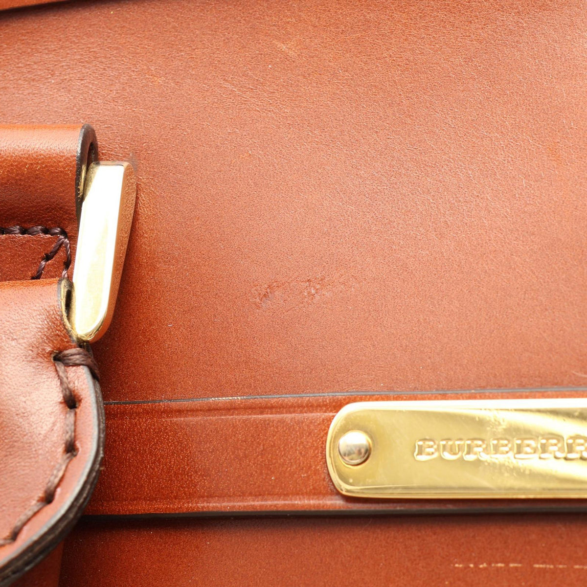 Burberry Small Calfskin Bridle Orchard Satchel — Brown