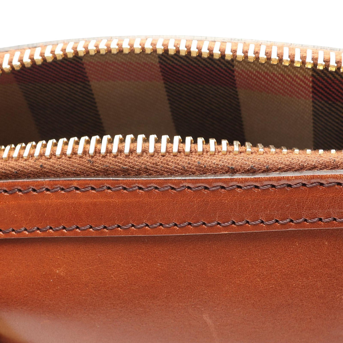 Burberry Small Calfskin Bridle Orchard Satchel — Brown