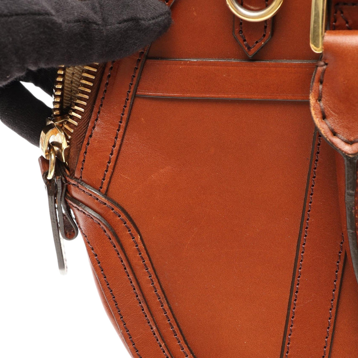 Burberry Small Calfskin Bridle Orchard Satchel — Brown