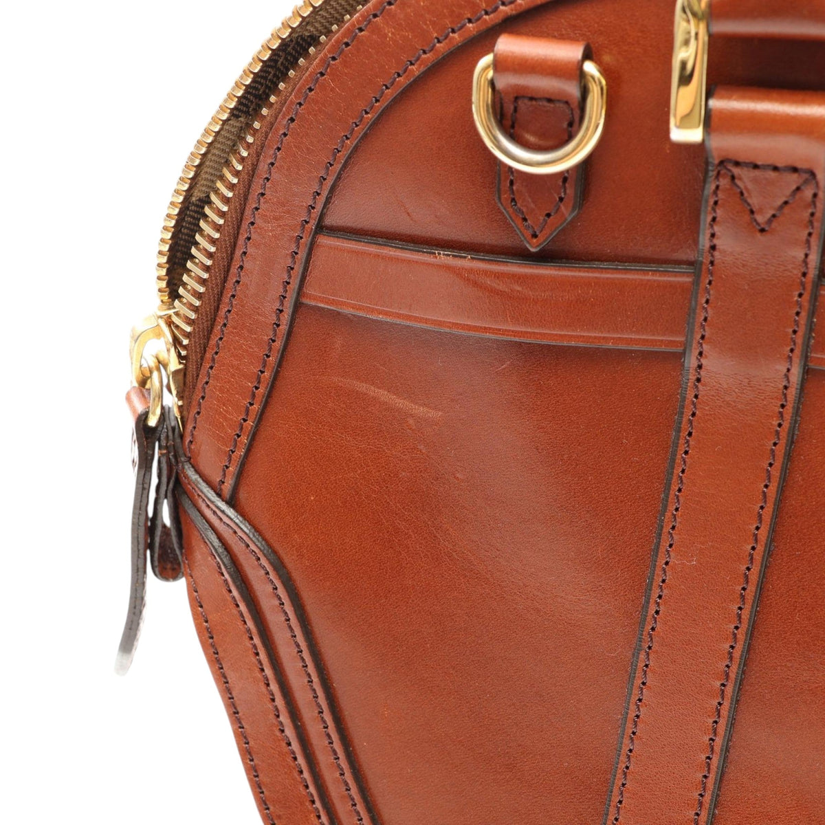 Burberry Small Calfskin Bridle Orchard Satchel — Brown