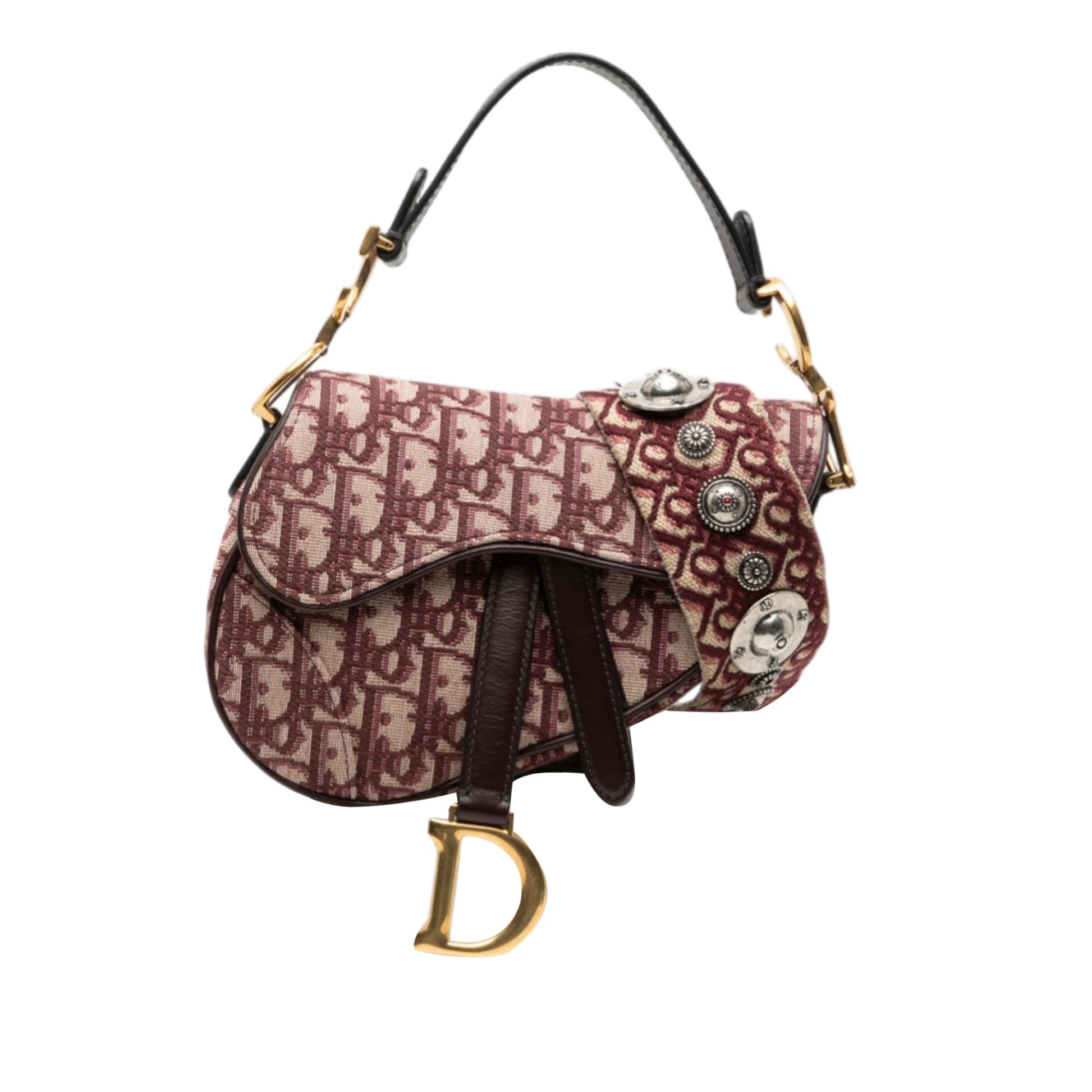 Dior Mini Oblique Canvas Saddle Bag