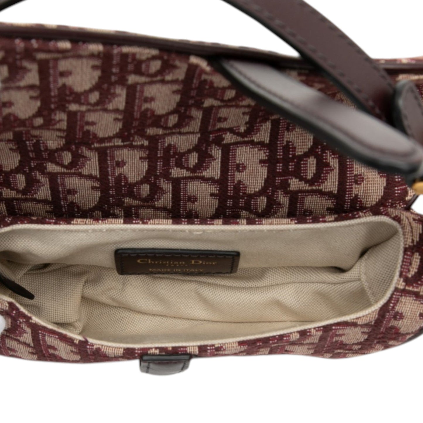 Dior Mini Oblique Canvas Saddle Bag