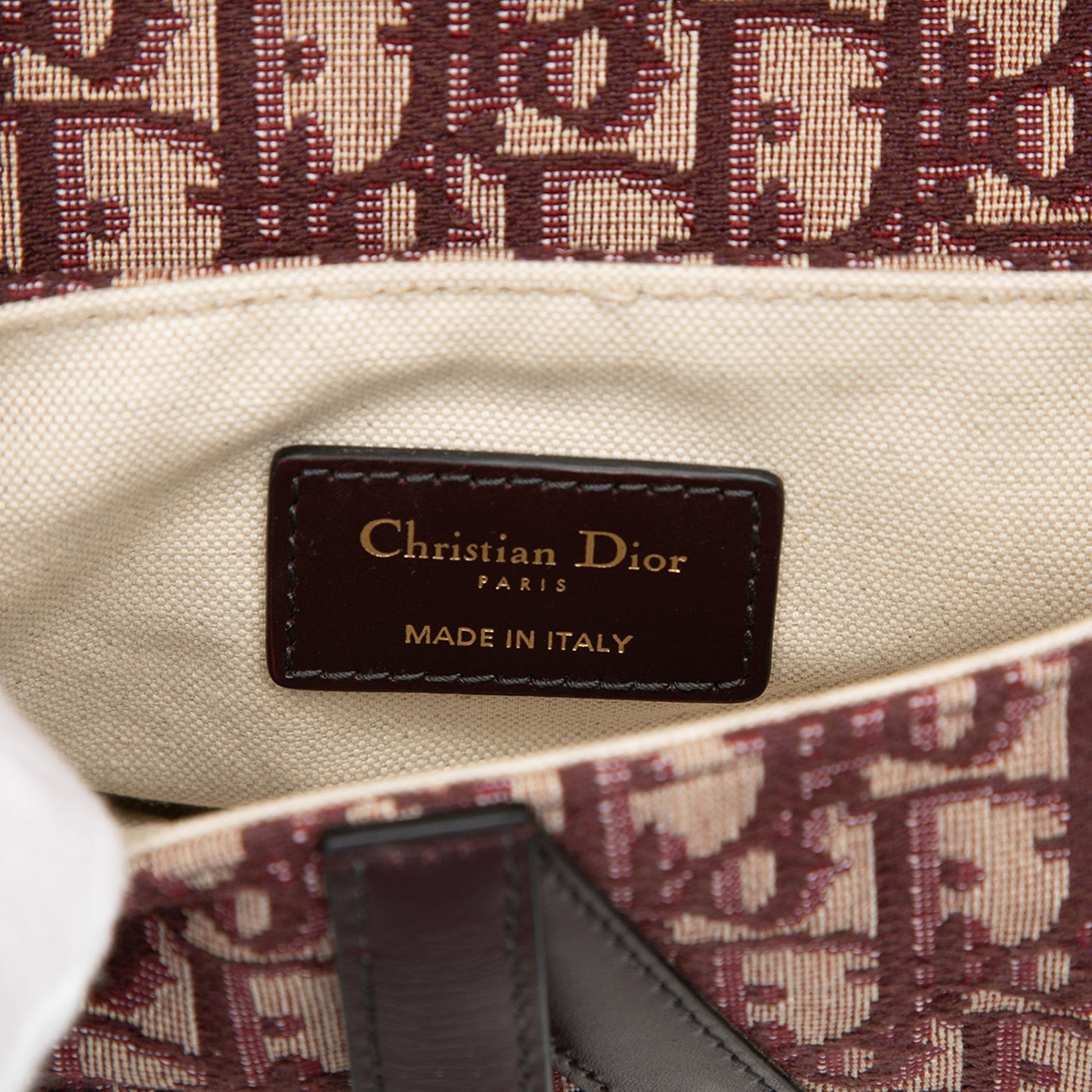Dior Mini Oblique Canvas Saddle Bag