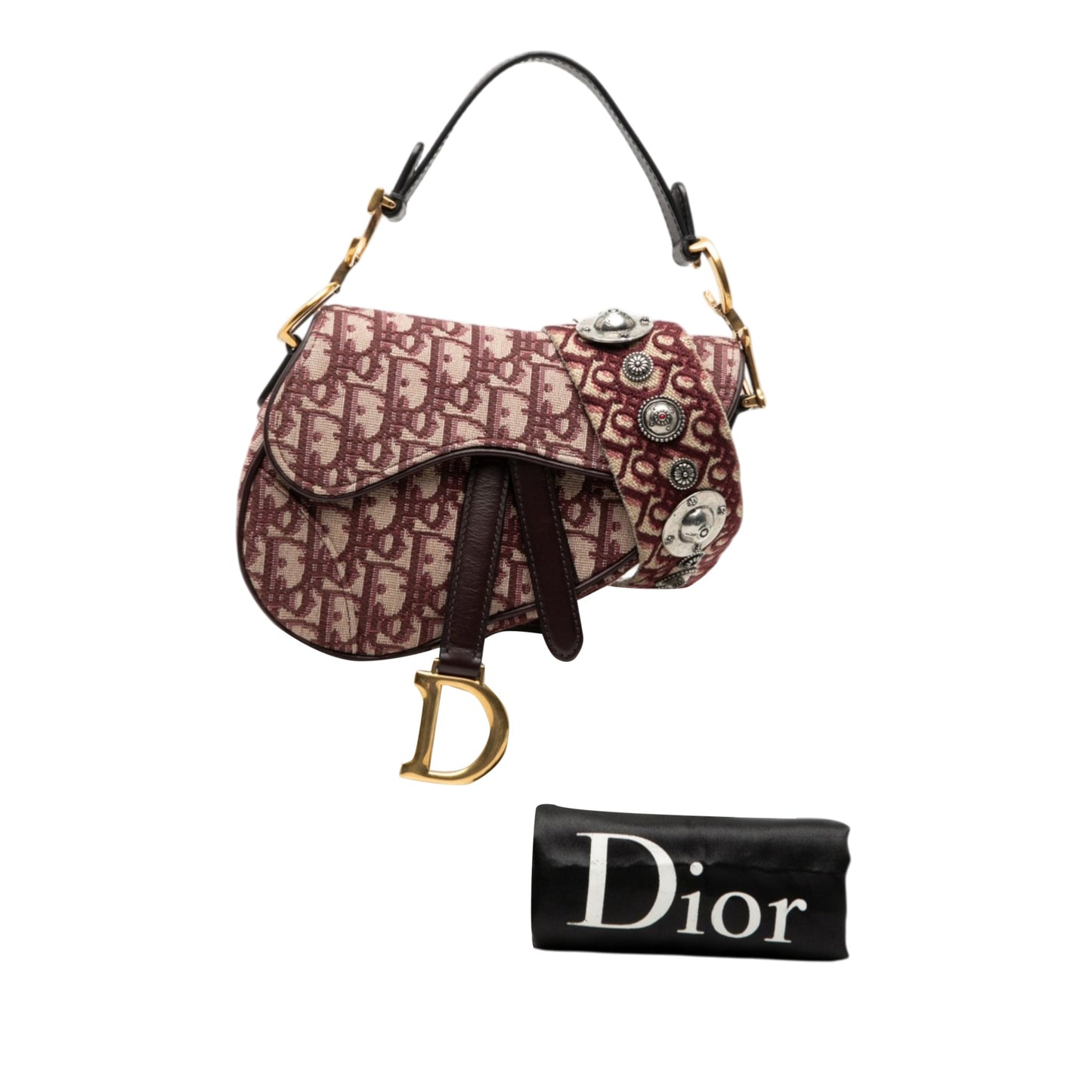 Dior Mini Oblique Canvas Saddle Bag