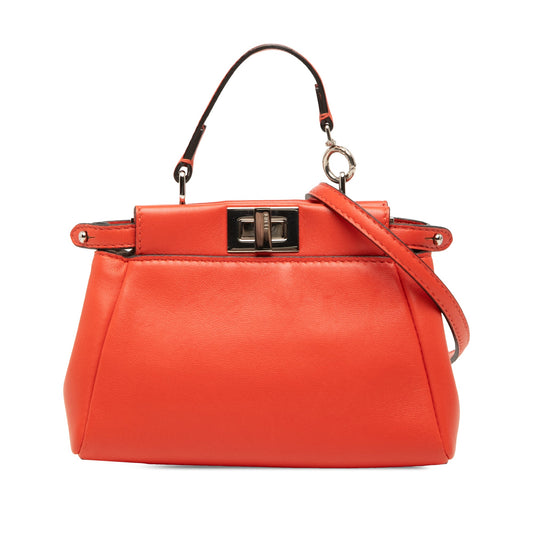 Fendi Micro Leather Peekaboo Satchel