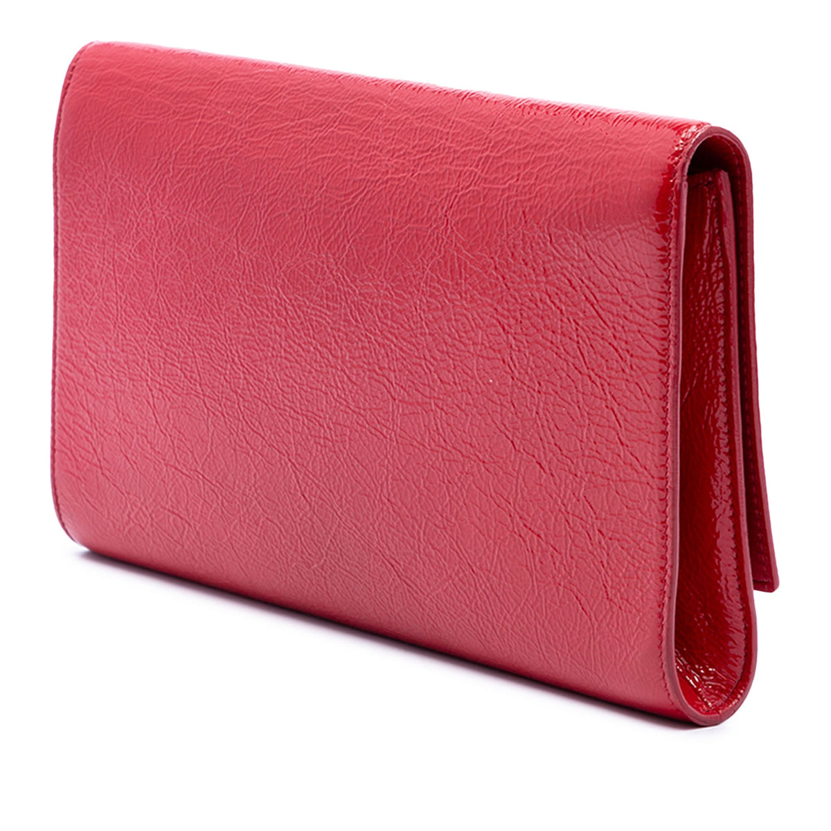 Saint Laurent Large Textured Patent Monogram Belle De Jour Clutch