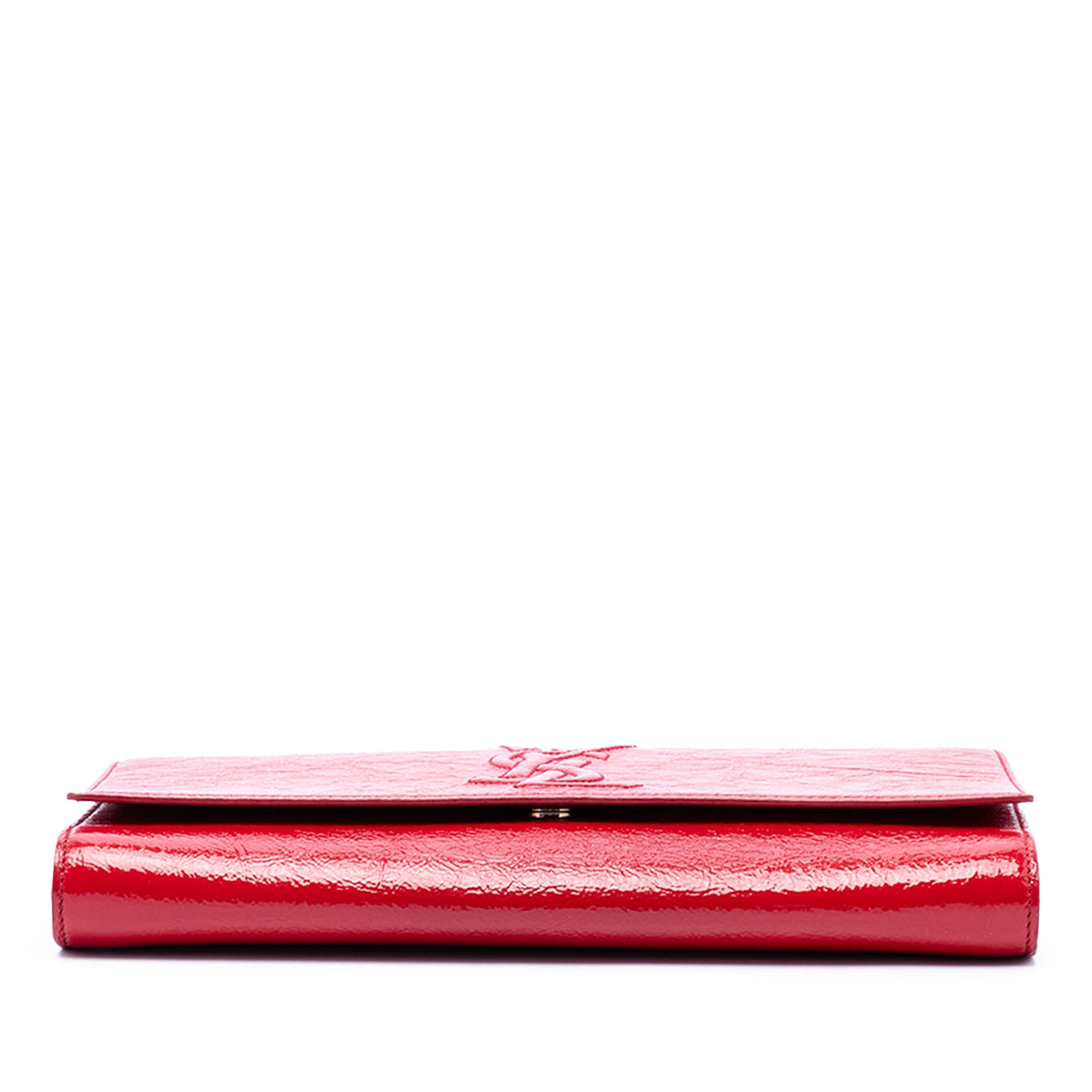 Saint Laurent Large Textured Patent Monogram Belle De Jour Clutch