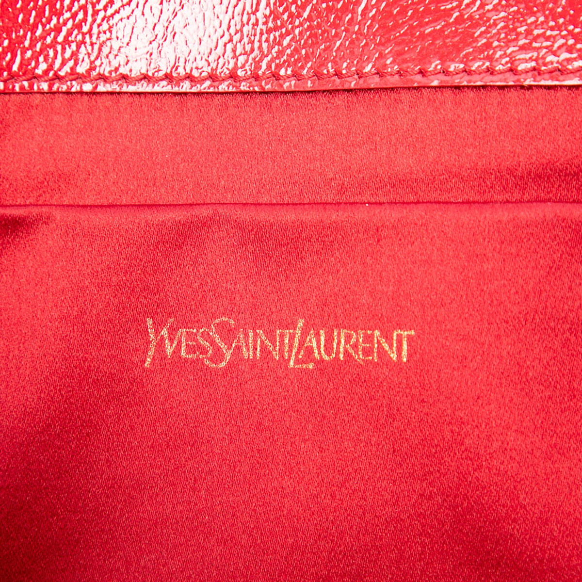 Saint Laurent Large Textured Patent Monogram Belle De Jour Clutch