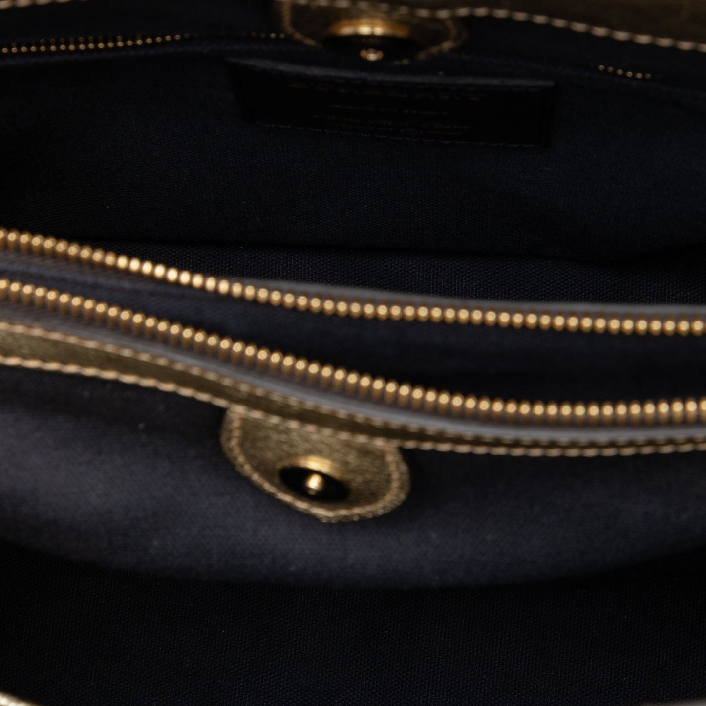 Burberry Medium Metallic Leather and House Check Banner Satchel