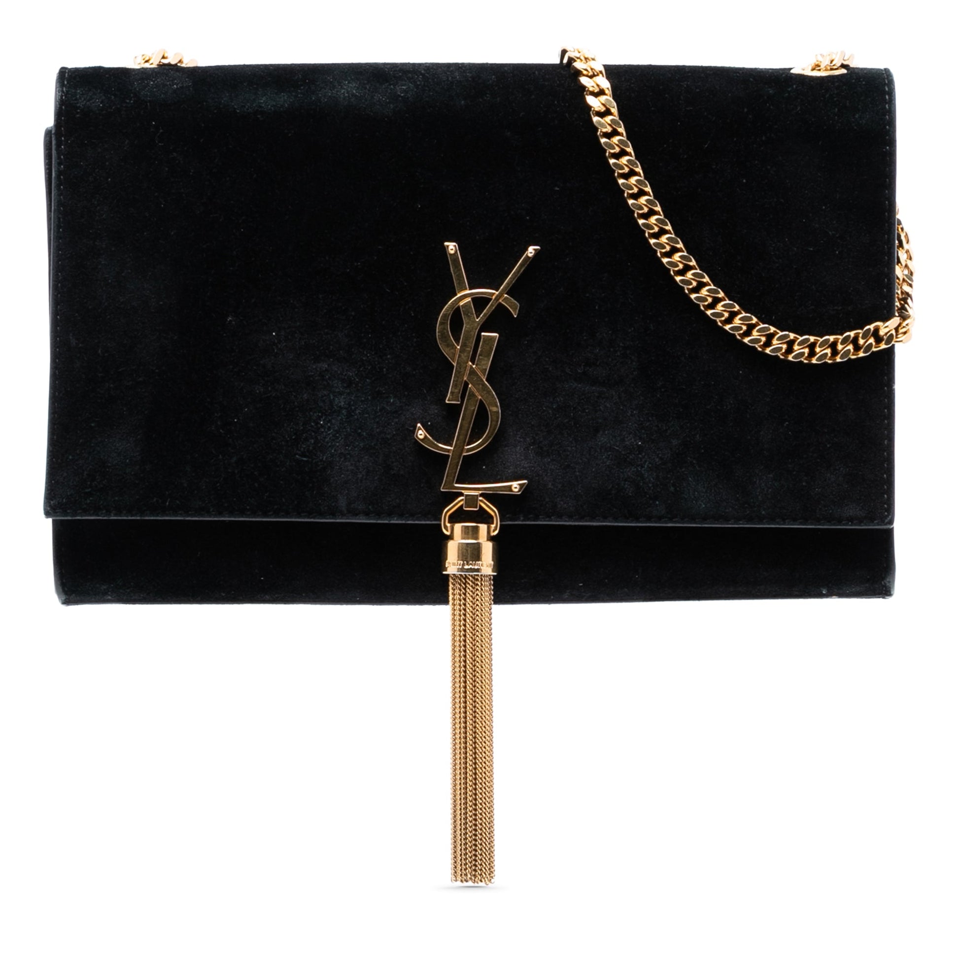 Saint Laurent Medium Suede Monogram Kate Tassel Crossbody