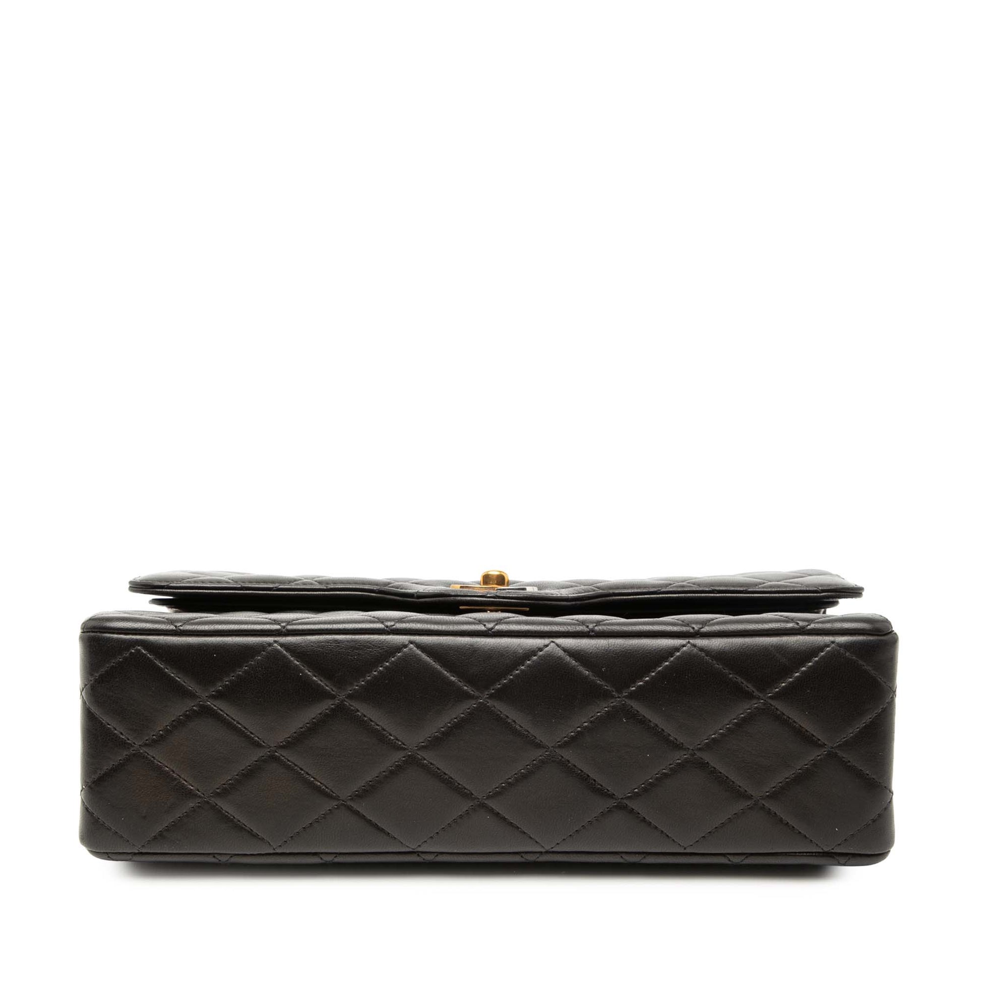 Chanel Medium Quilted Lambskin Gold and Silver Combo CC Double Flap