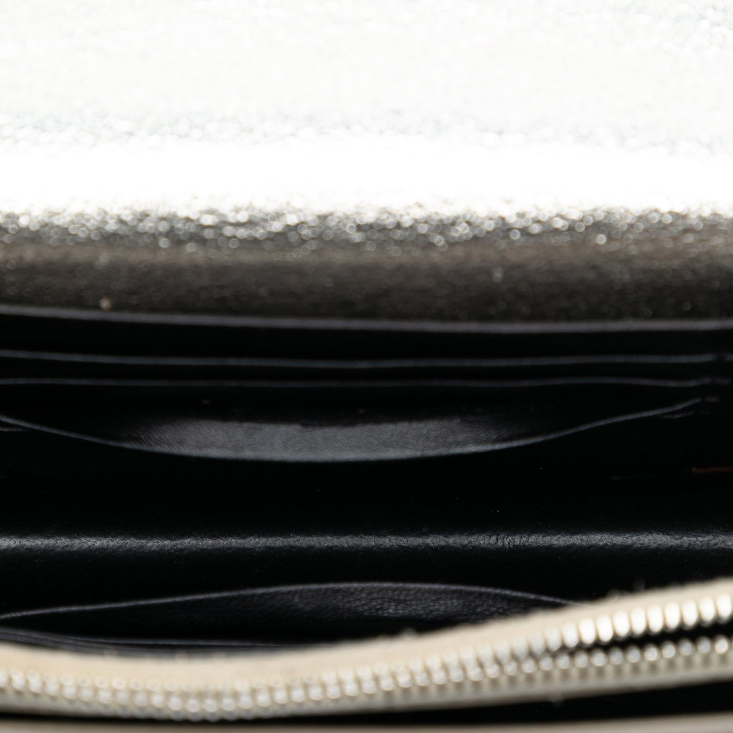 Saint Laurent Mini Metallic Calfskin Monogram Sunset Wallet on Chain