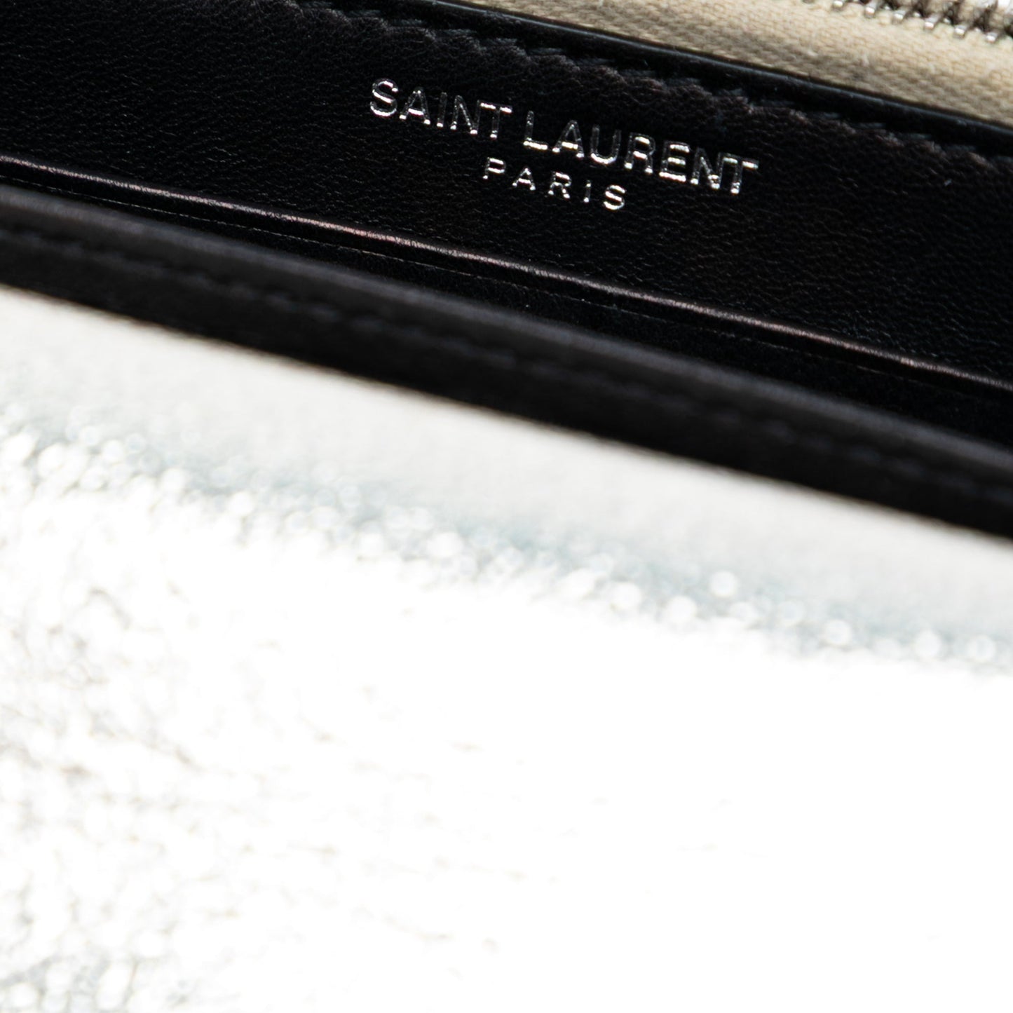 Saint Laurent Mini Metallic Calfskin Monogram Sunset Wallet on Chain